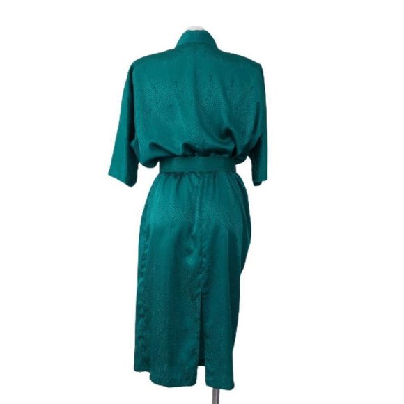 Vintage 80s 90s Erika's Place Green Dress - Picture 3 of 16